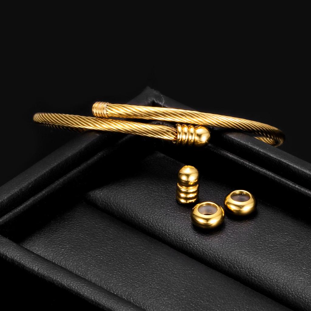 Trójkolorowa Odpinana Damska Bransoletka ze Stali Nierdzewnej, Linka Druciana 3MM z Wzorem Krzyża