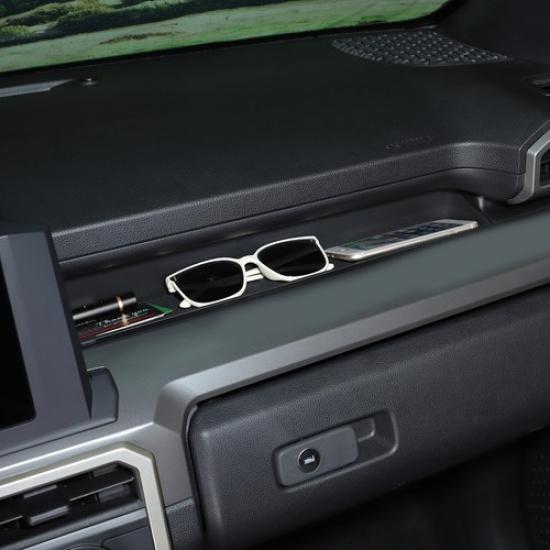 Black Silicone Passenger Side Storage Slot Mat For Toyota Tacoma 2024+ US