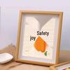Peace & Joy Table Setting Ornament: Persimmon Decorative Painting for Bedroom, Living Room, Entrance - Photo Frame Décor