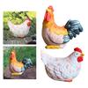 Trädgårdsstatyer Kyckling Skulptur, Konst Hantverk Konstverk Djurfigurer för Gård
