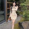 New Summer Chinese Qipao Dress: Women’s Retro Sexy Slim Fit with Frog Button and Hollow Out Details