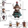 Funny Cow Figurine Resin Animal Sculpture Christmas Highland Cow Statue  Gift