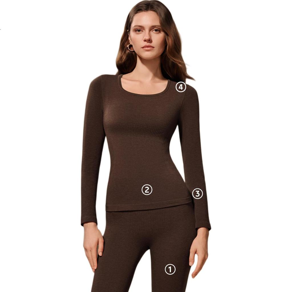 Herbal Original 2025 New Lightweight Warm Women's Thermal Underwear Autumn Winter Base Layer Invisible Skin-Friendly Plus Size