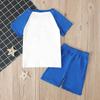 Children's Blue Car Short Sleeve & Shorts Homewear Set