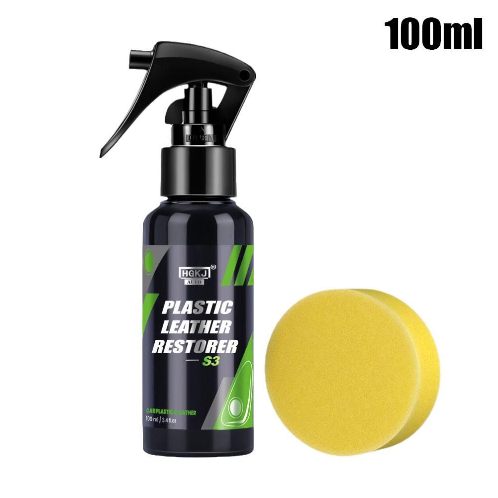 50/100/300ml HGKJ AUTO S3 Plastic Leather Refurbishment Restorer Quick Coat Agent For Car Interior Leather Renovator With Sponge