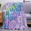 Pastel Swirl Lightweight Microfiber Soft Christmas Fleece Blanket Warm Cozy Throw for Bed Sofa Office Travel All Season