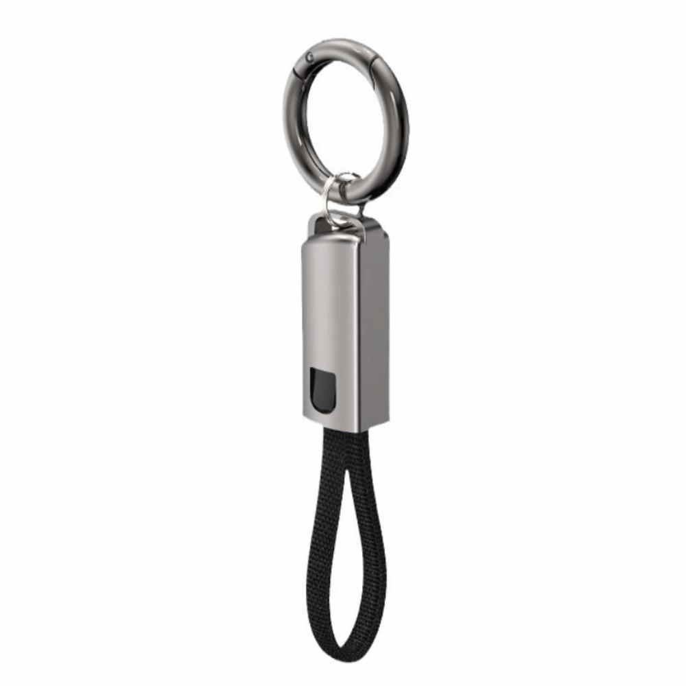 

Keychain Lanyard Design Keychain USB Cable TPE Mini Key Chain Charger Cord Quick Charge чёрный