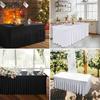 4ft 6ft Sizes Stretch Table Skirt Tutu Ruffled Tablecloth Table Cover Classroom Teacher Desk Back to School Supplies