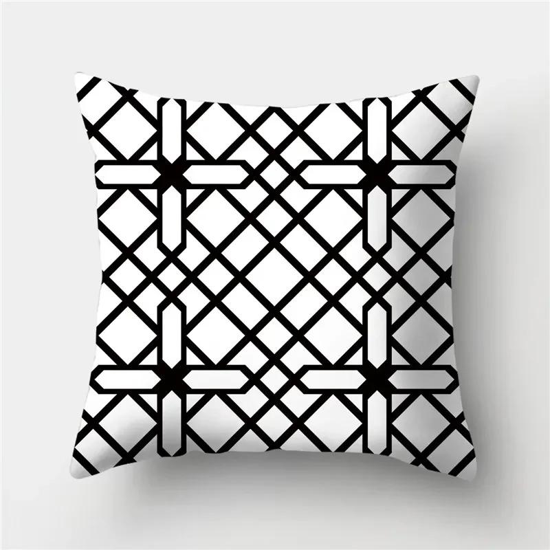Gold Black Geometric Cushion Cover Polyester Decorative Sofa Cushions Pillow Covers Throw S   Cases Home Decor