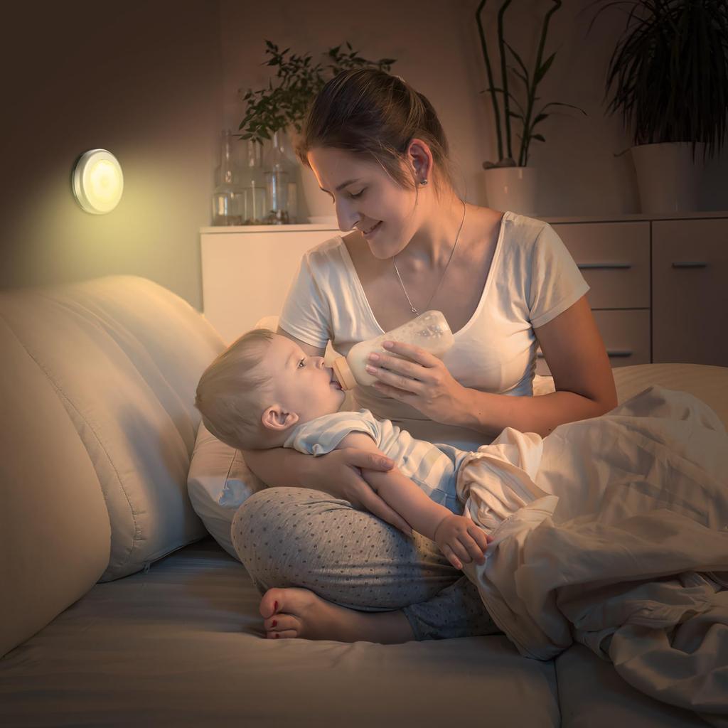 AMIR LED Sensor Light Kitchen Light Indoor Motion Sensor Sensor Battery Operated LED Night Light Small Magnetic Tape Included Stair Garage Ceiling