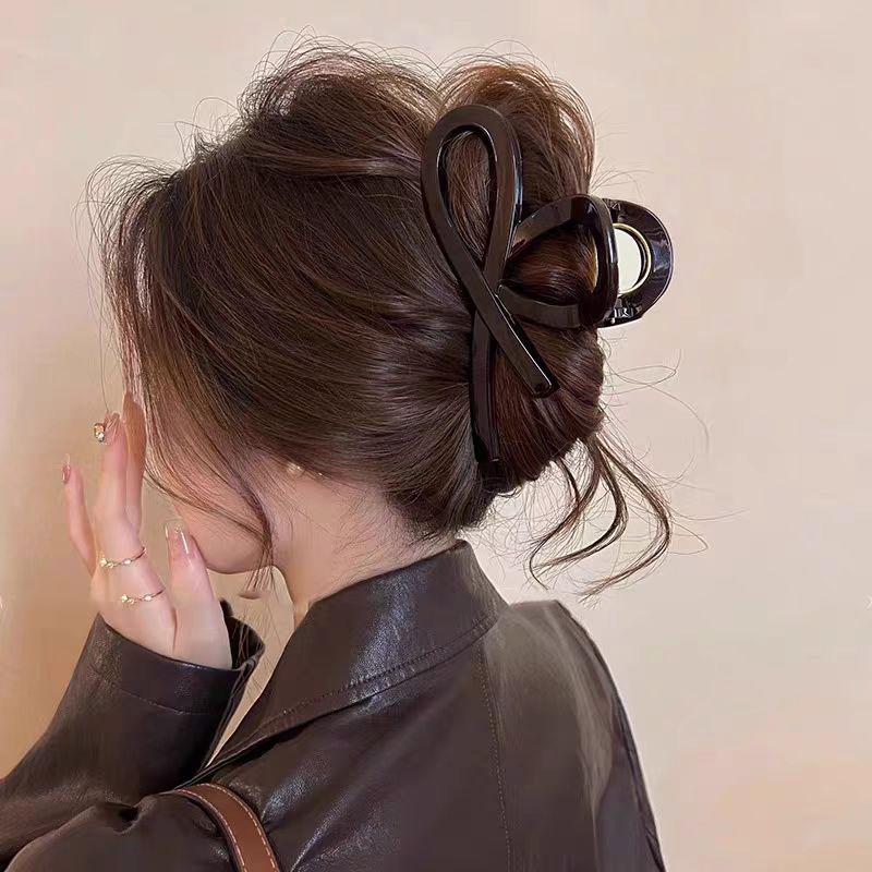 2025 Leopard Print High-End Large Shark Hair Clip for Women