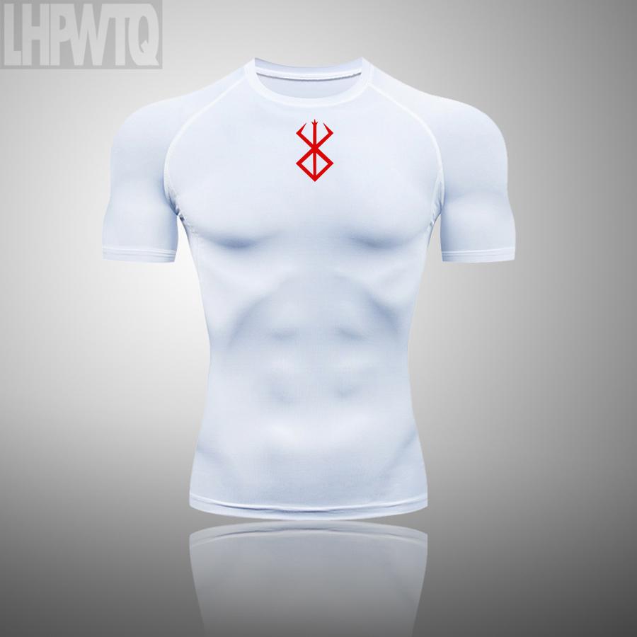 Men Short Sleeve T Shirt Compression Tights Men Fitness Running T-Shirt Breathable Sport Set Rashgard Gym Clothing
