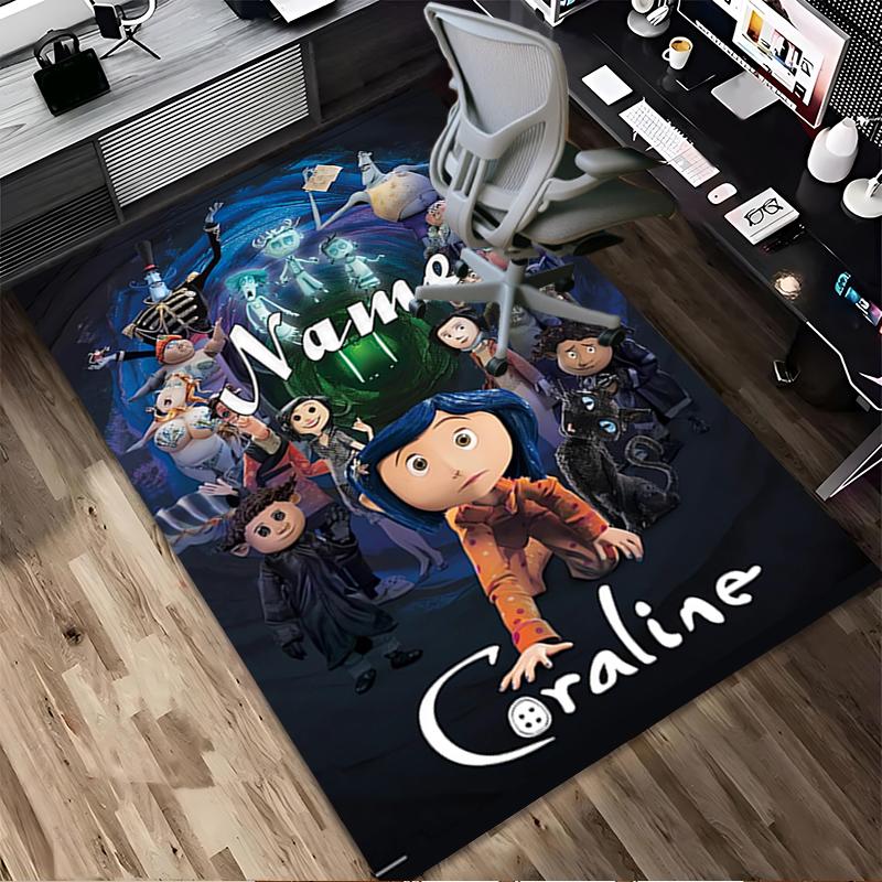 Personalized Name Magic Night Living Room Non-Slip Area Rug Soft Carpet for Bedroom Playroom Sofa Office Home Decor Doormat