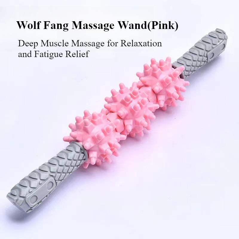 Yoga Gear Fascia Roller Full-Body Muscle Meridian Massage Stick Wolf'S Tooth Roller Sports Massage Roller
