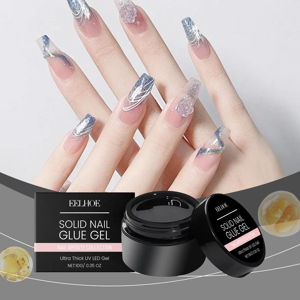 Nail piece solid glue, nail art glue portable soft stable and long-lasting nail shop solid nail glue