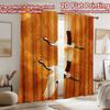 2D flat printing 2pcs Curtain Scene Curtains Flying Red-Crowned Cranes Digital Printed Polyester Drapes Party Decorations Use