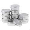 10x 50ml Round Aluminum Cosmetics Empty Lip Balm Containers Jars Tin