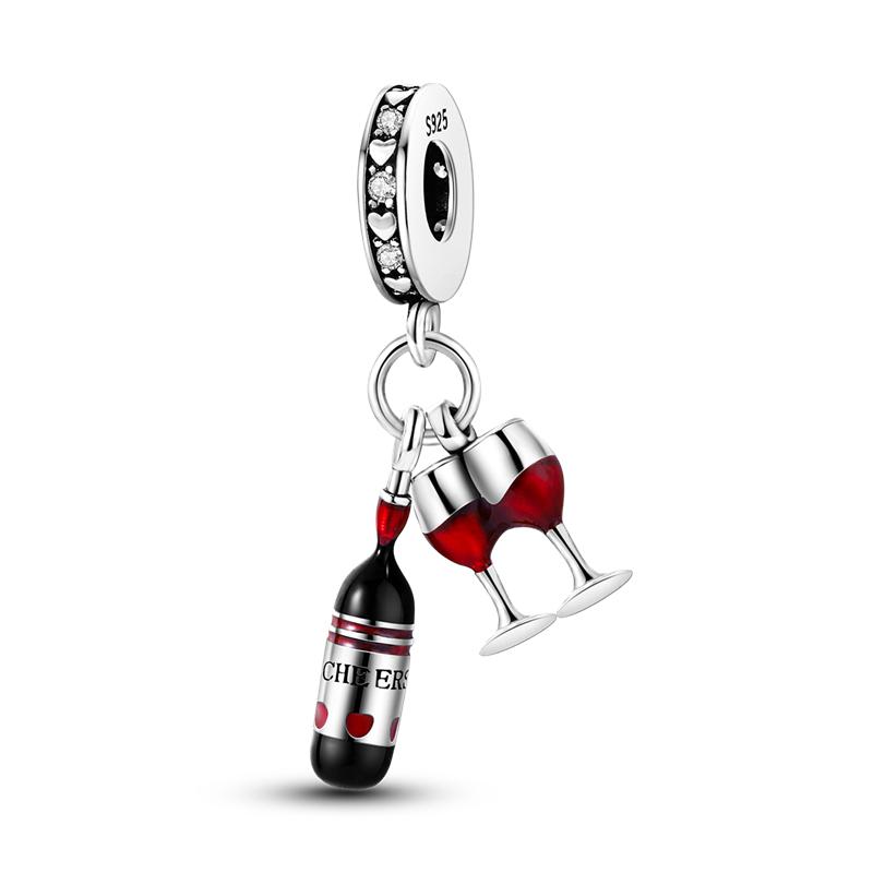 copper Fashion High Heels Lipstick Perfume Dress Women Life Collection Charm Bead Charms Compatible With Qikaola Authentic Bracelets Do It Yourself Je
