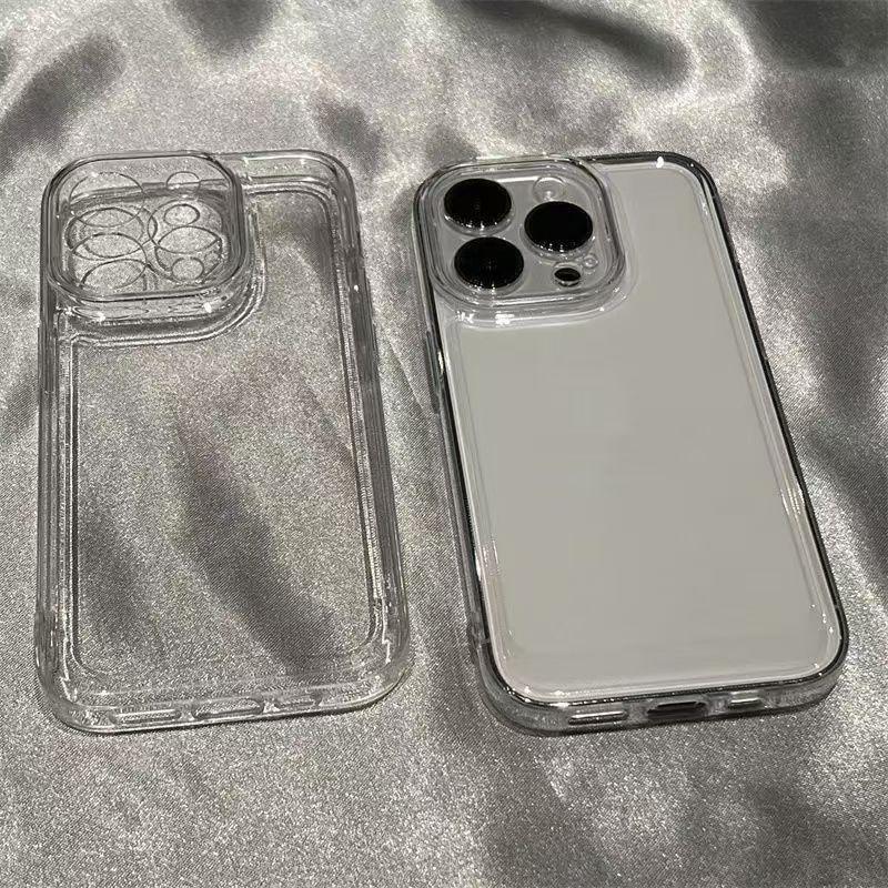 Clear TPU Anti-Fall Case for iPhone 16 Pro, 15, 14, 13, 12