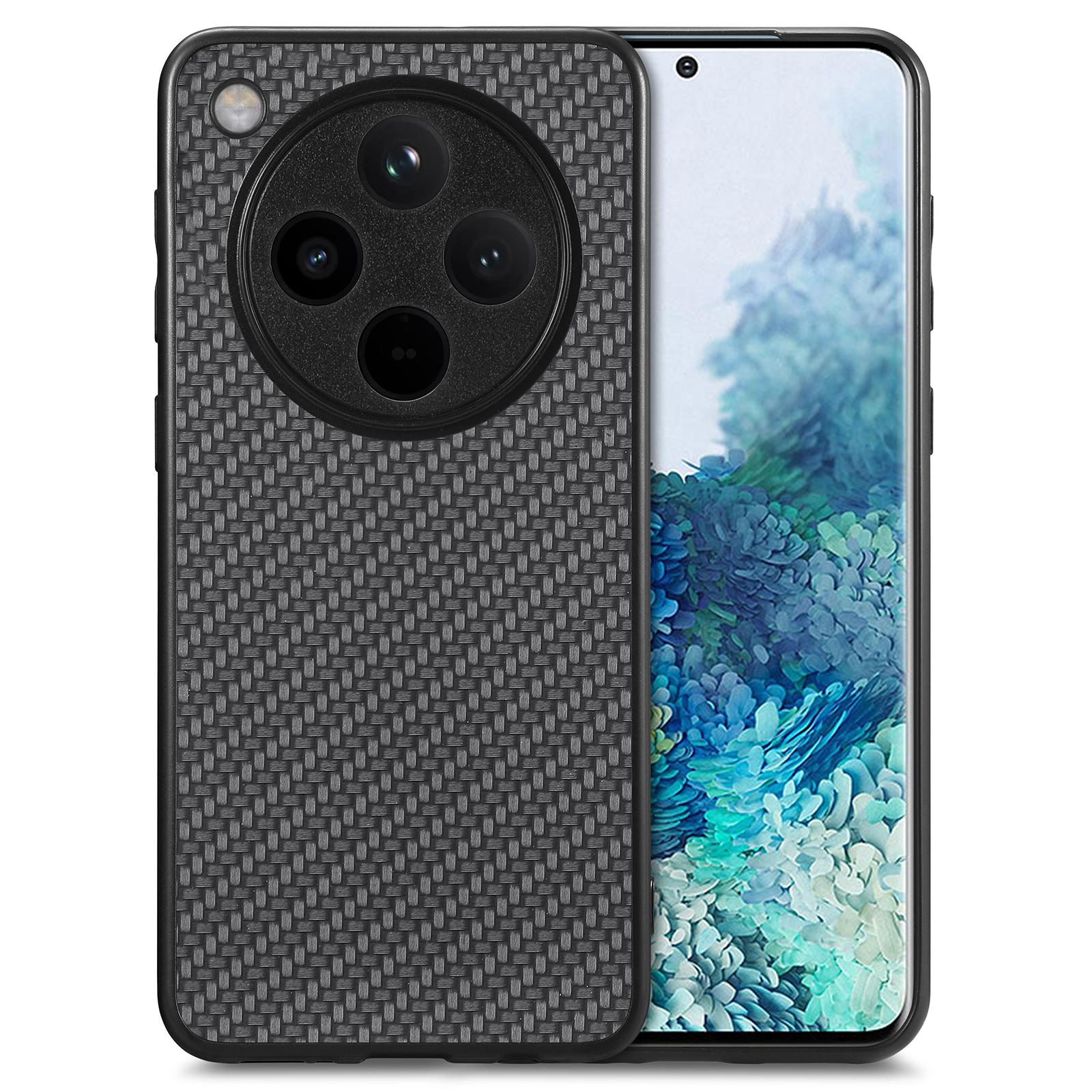 

For Oppo Find X8 Pro 5G Case Carbon Fiber Texture PU+PC+TPU Phone Cover A