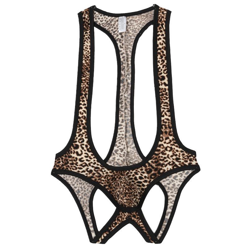 Sexy Mesh Bodysuit Jockstrap Bodywear Erotic Teddies Underwear Wrestling Singlet Leotard Jumpsuits Suspender For Men/Gay