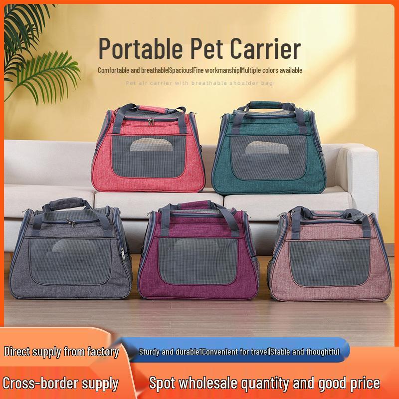 Portable Breathable Crossbody Cat Carrier: Lightweight, Fashionable Pet Travel Bag for Airline and Outdoor Use