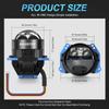 MAXGTRS 2x Laser 3.0 Inch Bi LED Hyperboloid Projector Lens H7 H4 9005 9006 Headlight Bulb Lenticular Optics For Hella 3R Car Accessories