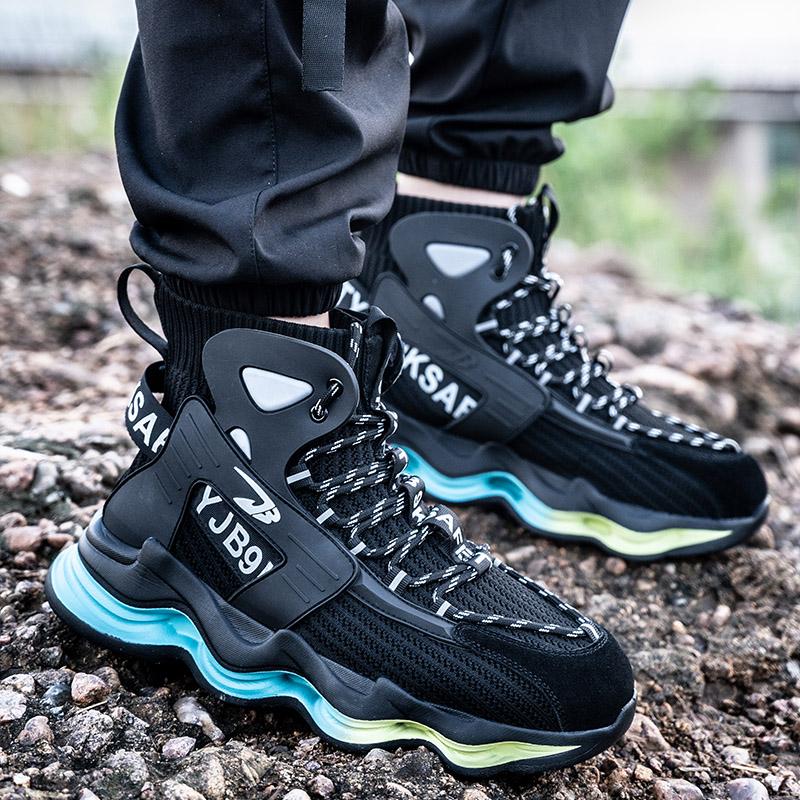 Pánská pracovní bezpečnostní obuv Pracovní tenisky proti propíchnutí Pánské nezničitelné pracovní boty s ocelovou špičkou lehké pánské boty bezpečnostní boty