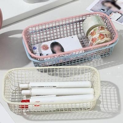 Easy Access Storage Desk Organizer Stationery Holder Wire Storage Basket