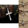 Death Note Anime Necklace With Cross Pendant On Leather Cord For Fans And Gift Giving