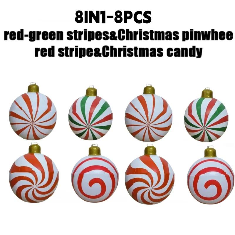 Giant Inflatable Christmas Ball Large Xmas Inflatable Ornaments PVC Outdoor Holiday Blow Ball Outside Yard Porch Decorations