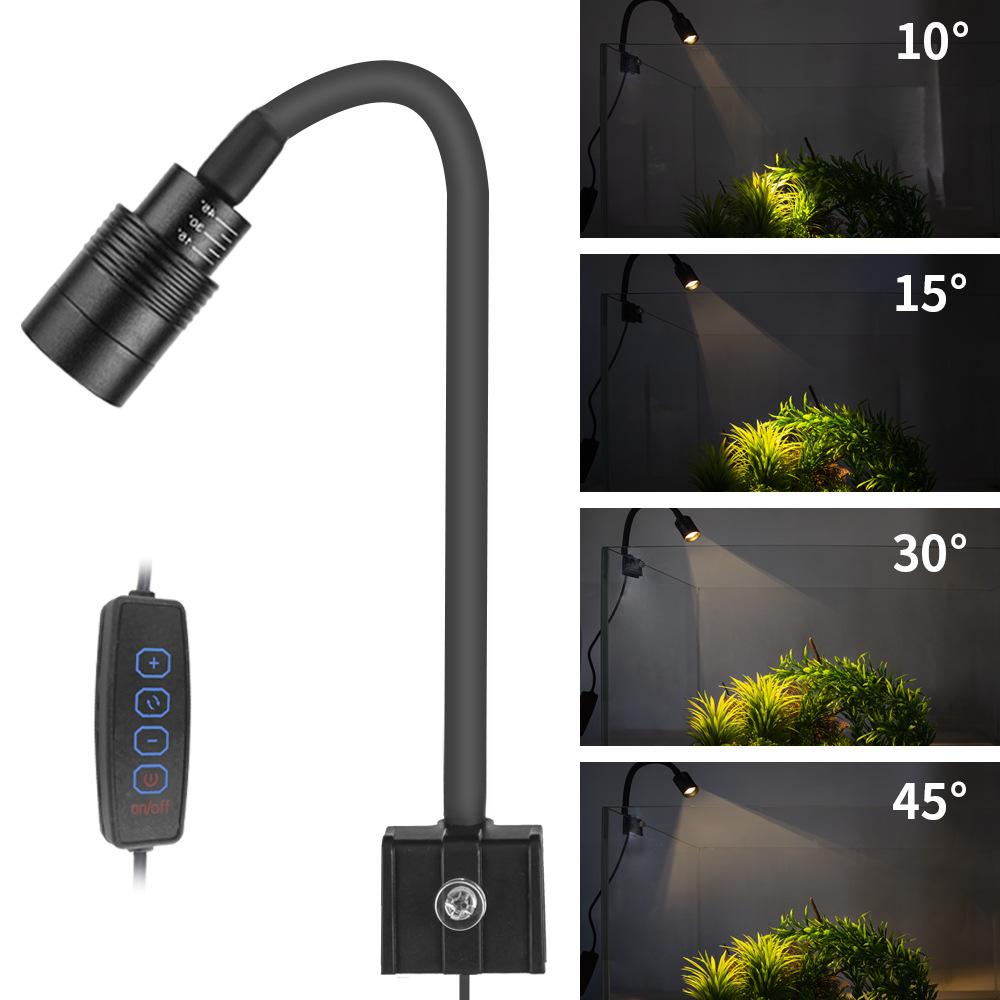 USB Aquariumleuchte Beleuchtung Pflanzen Wachstumslicht Super Slim LED 3W Aquarienpflanzenbeleuchtung Wasserdichte Klemmlampe für Aquarium