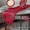 Chinese Wedding Table Runner with Tassels - Dragon & Phoenix Design