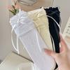 1 Pair Mesh Ballet Style Socks Thin Mid-Calf Socks Sweet Ruffled Socks  for Women