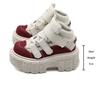 Goth Ankel Kängor Dam Sneakers Ny Punkstil Damskor Snörning Klackhöjd Platåskor Dam Metalldekor