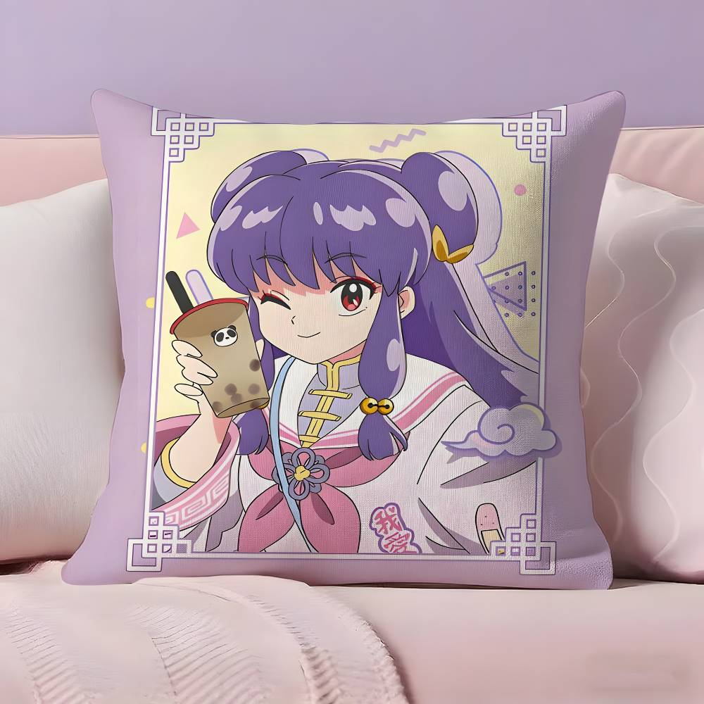 Anime R-Ranma Kissenbezug Kissenbezug Ultraweicher Hautfreundlicher Stoff Wolkenähnlicher Komfort & Verdeckter Reißverschluss