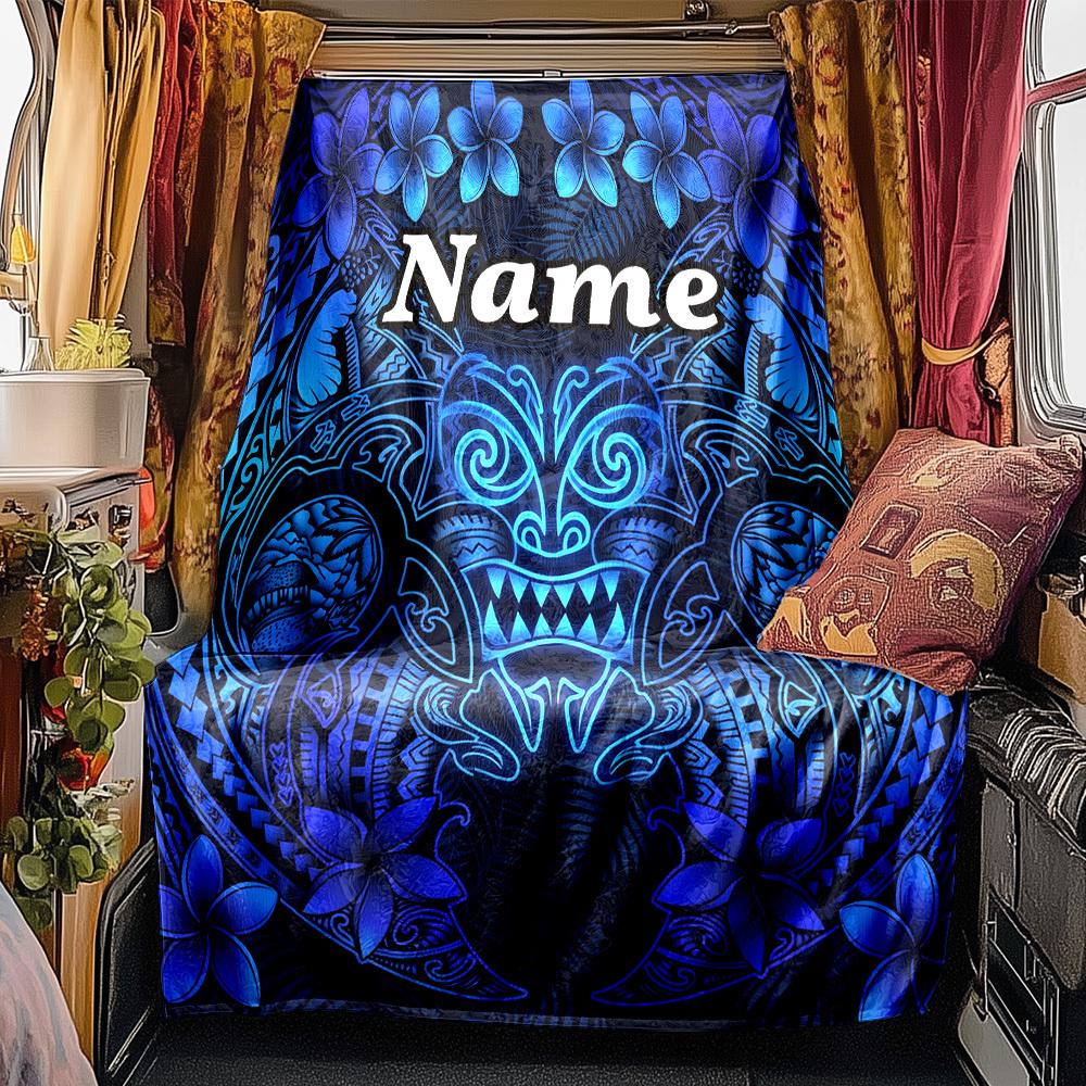 Tiki Face Rv Customize Your Name Blanket Comfortable Soft Lightweight Allseason Multipurpose Blanket For Travel Camping Picnics Sofas Rvs Beds Living