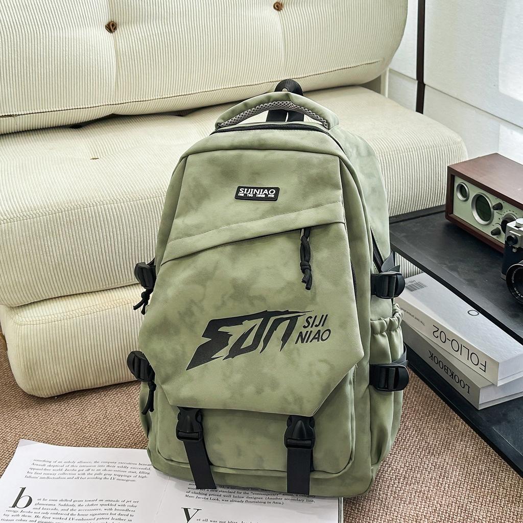 Schoolbag New Student School Bag Men's Casual Versatile Lightweight Travel Backpack Junior High School High School Student Large Capacity Backpack