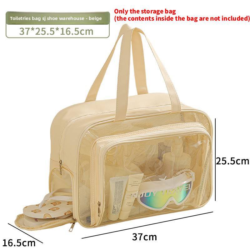 Waterproof Travel Toiletry Bag With Zipper Design For Gym And Vacation Use