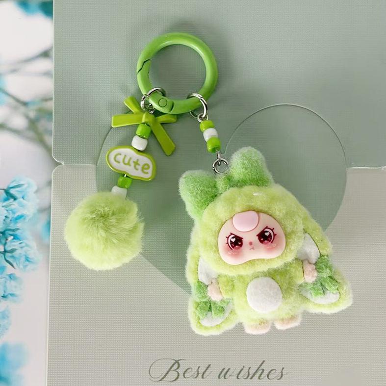 Cross-Border DIY Cartoon Keychain Pendant for 3-Year-Olds - Cute and Trendy Bag Charm with Fun Particles