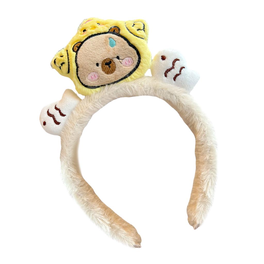 Luxurious Party Headdress Adjustable Halloween Headwear Plush Unisex Headpiece for Parties And Cosplay Event