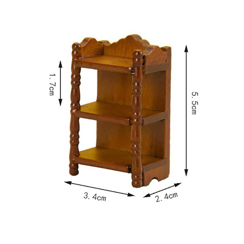 

.1:12 Dollhouse Miniature Bedside Stand Mini Model Doll House Furniture Decoration Toys Simple And Multifunctional Storage Shelf
