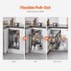 2 Tier Blind Corner Pull Out Organizer Chrome Kitchen Cabinet Basket