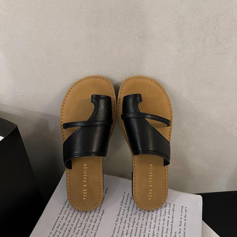 New Sandals for Women Orthopedic Bunion Corrector Slippers Leather Ring Toe Sandal Comfy Platform Flats Lady Shoes Plus Sizes