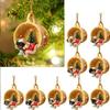 9pc Christmas Tree Pendant Christmas Elf Fairy Santa Tree Hanging Christmas Figurine Gremlins Ornament Home Decor Party Supplies