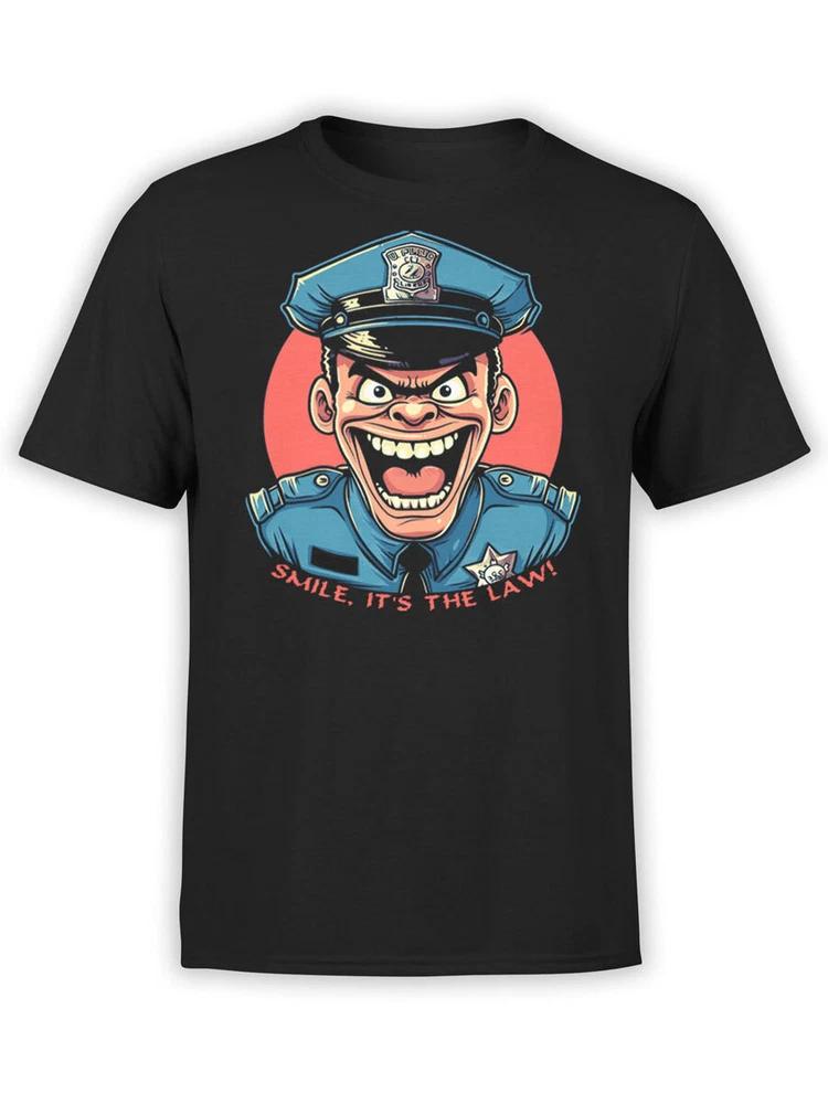 Police Tshirt Collection Smile Enforceunisext Tshirt Unisex S