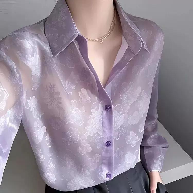 This Year, the White Shirt Women's 1116 Spring and Autumn Shirt Is Beautiful, Super Good-looking, and the Design French Top.