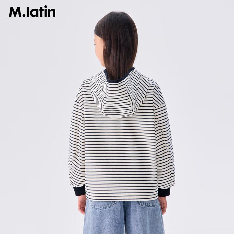 M.Latin Girls  Printed Half-Zip Hooded Sweatshirt 130
