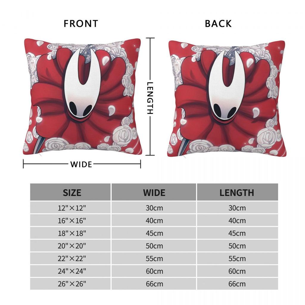 Hollow Knight Silksong Pillowcase Printed Polyester Cushion Cover Decoration Throw Pillow Case Cover Home Square 45*45Cm
