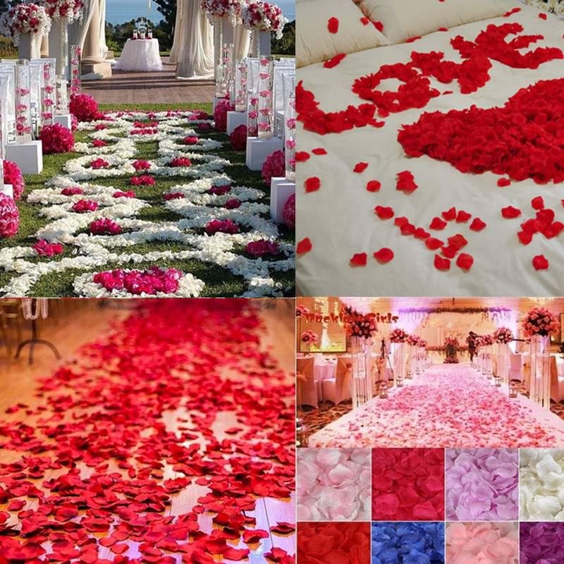 2000pcs Silk Rose Flower Petals Engagement Wedding Decoration Confetti Table 2000pcs Silk Rose Flower Petals Engagement Wedding Decoration Confetti Table
